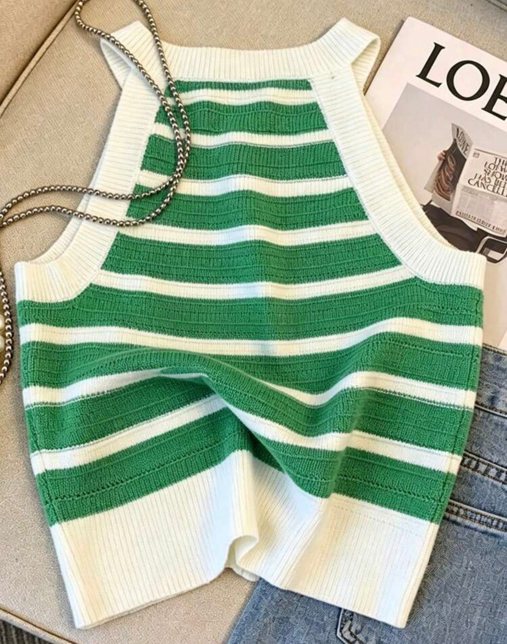 Vibrant Green High neck Halter