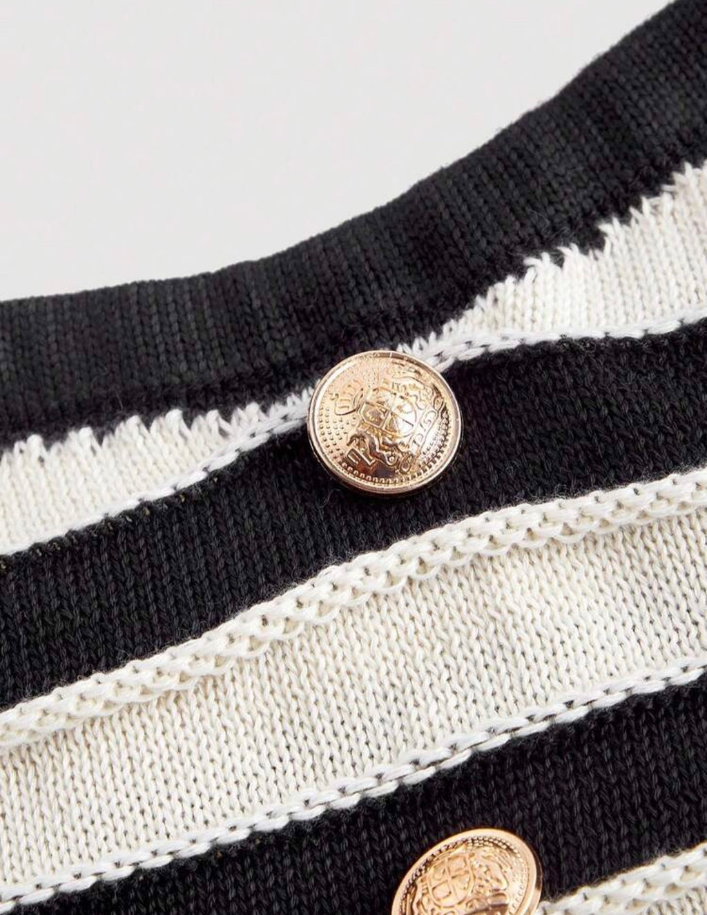 Black and Ivory Stripe Tube Top