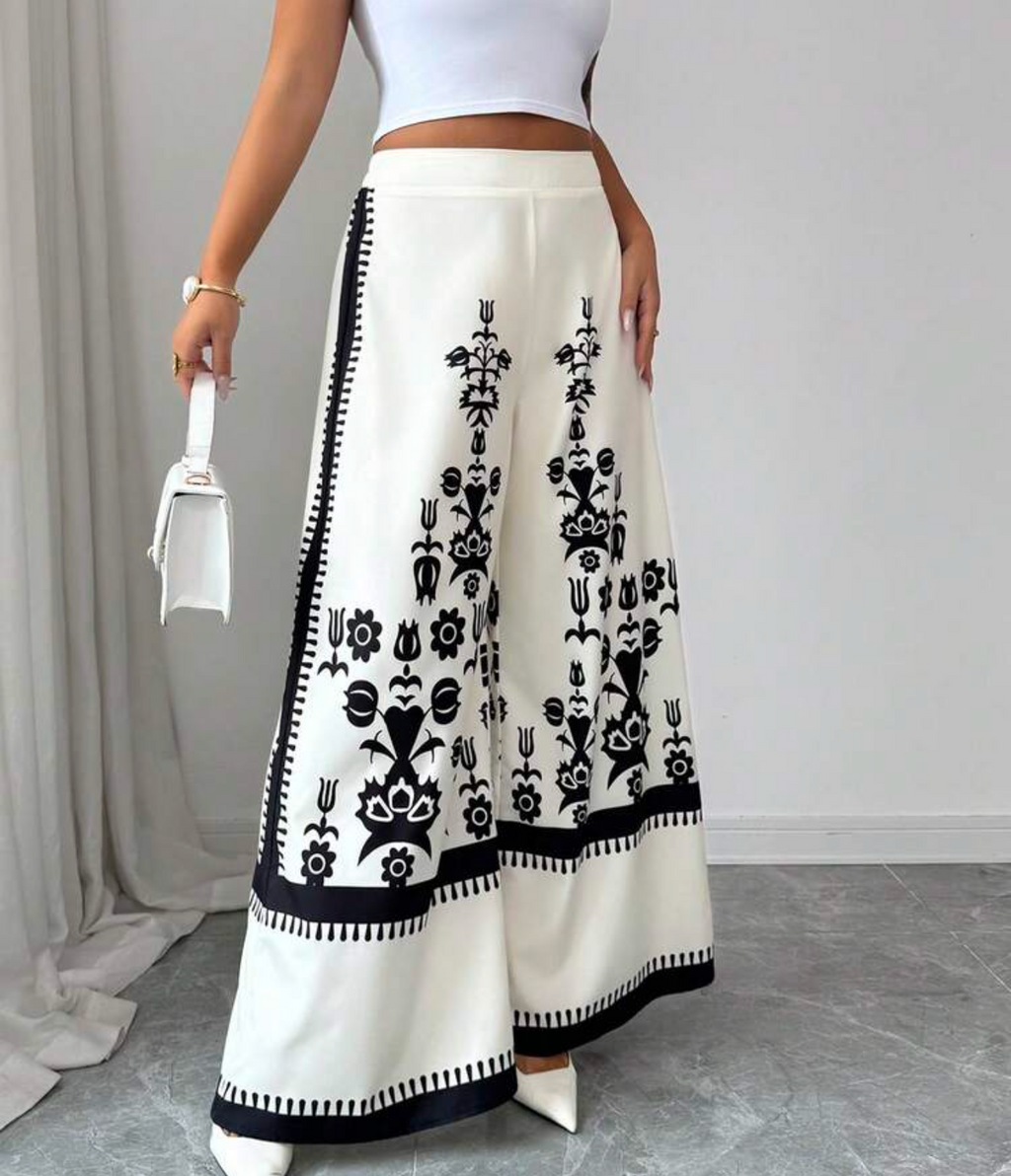 Folk Art Floral Palazzo