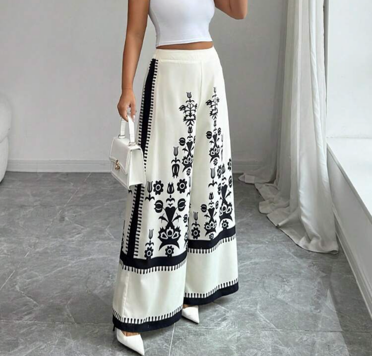Folk Art Floral Palazzo