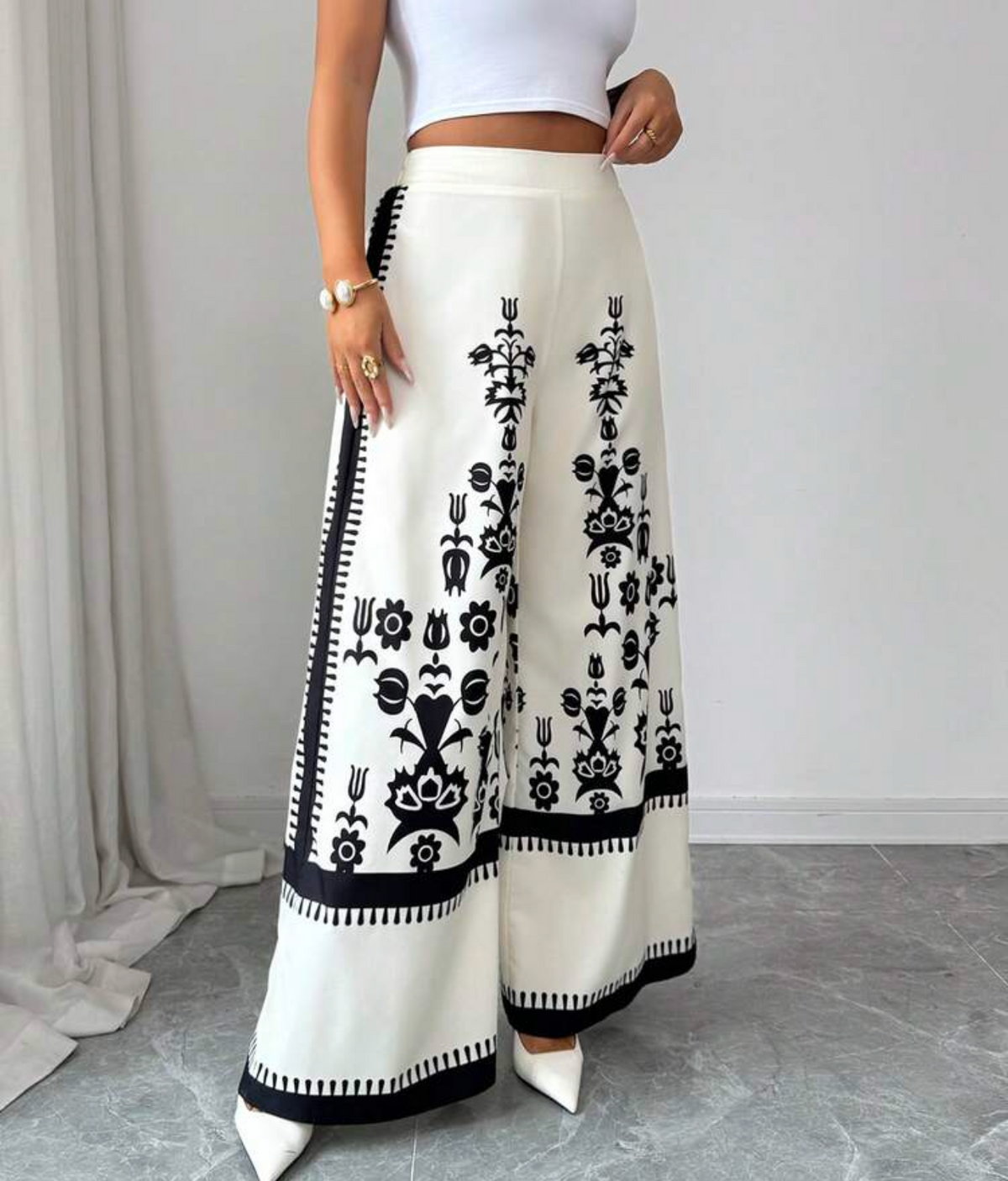 Folk Art Floral Palazzo