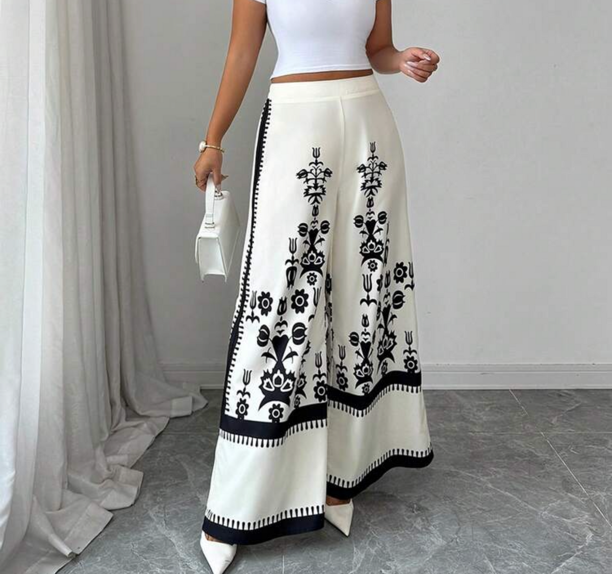 Folk Art Floral Palazzo