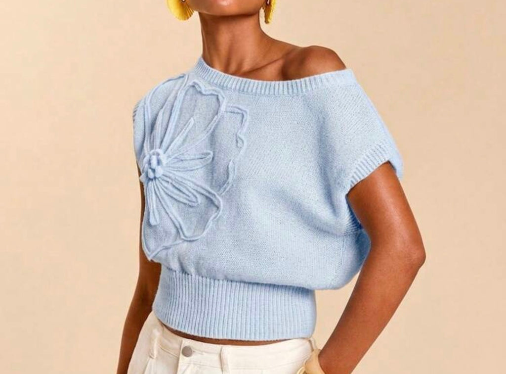 Sky Blue Knit Sweater