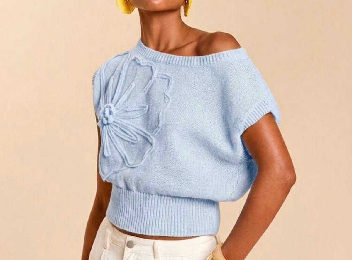 Sky Blue Knit Sweater