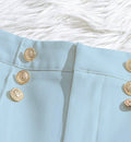 French Blue High Waisted Tailored Shorts