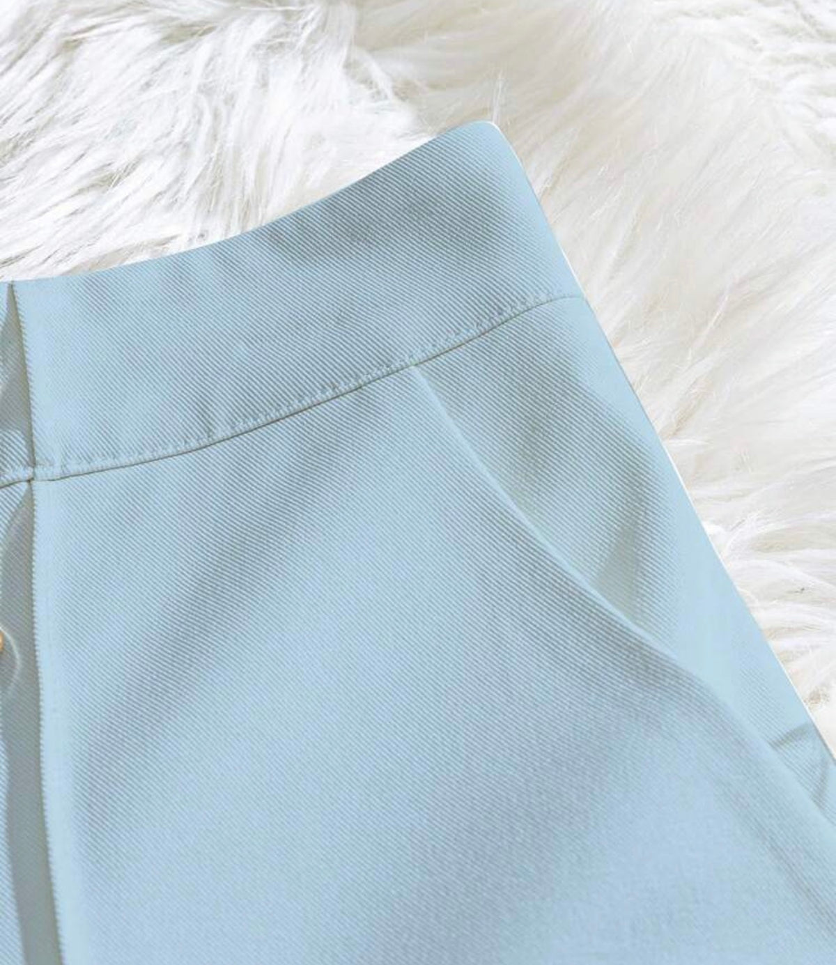 French Blue High Waisted Tailored Shorts