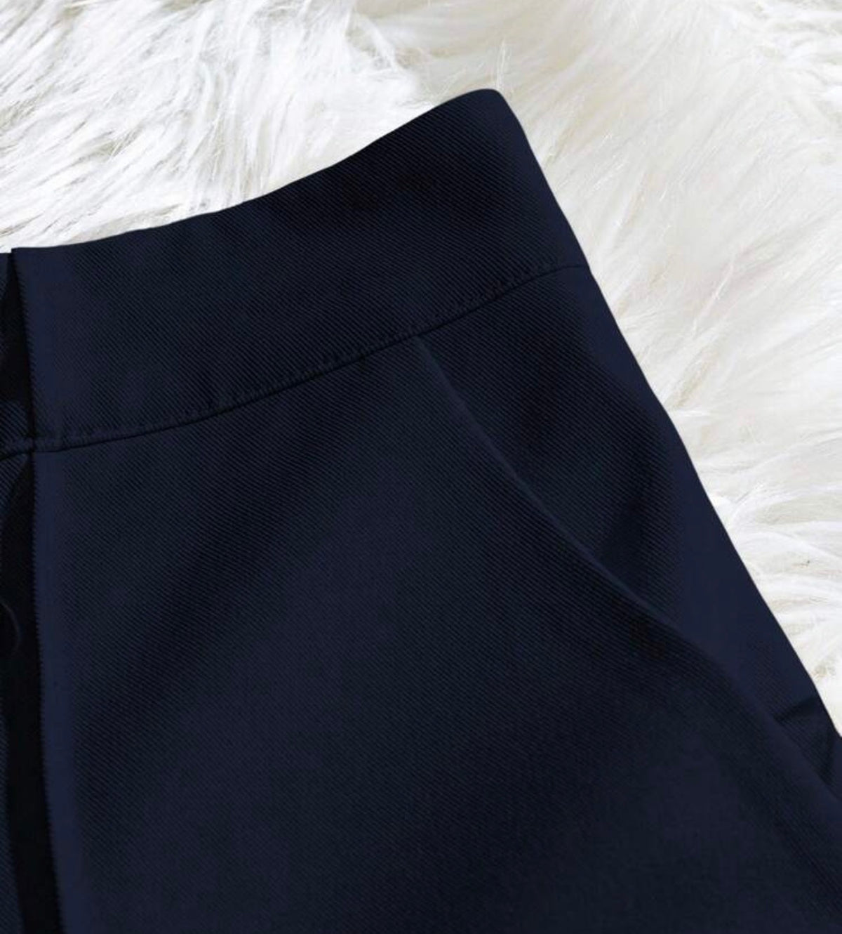 Navy Blue High Waisted Tailored Shorts
