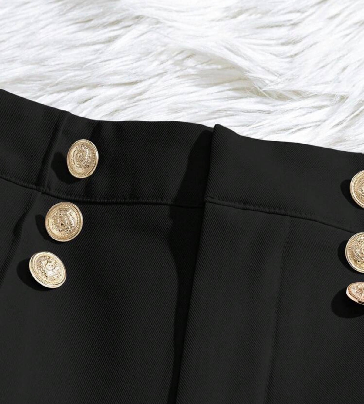 Black High Waisted Tailored Shorts