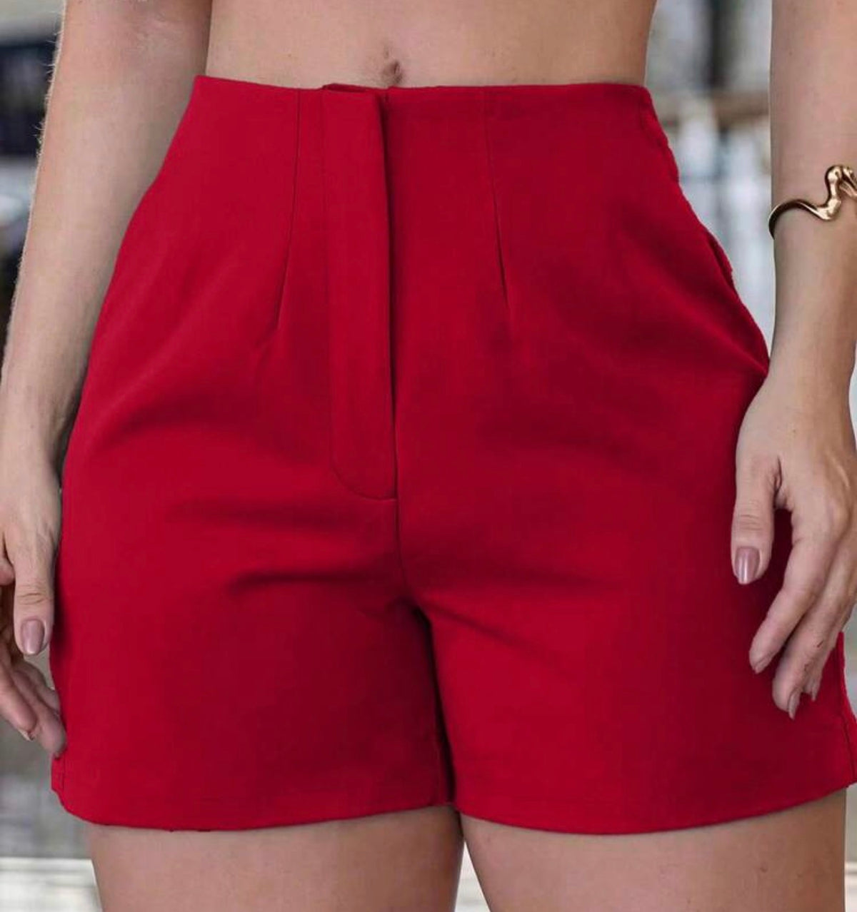True Red Casual Shorts