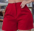 True Red Casual Shorts